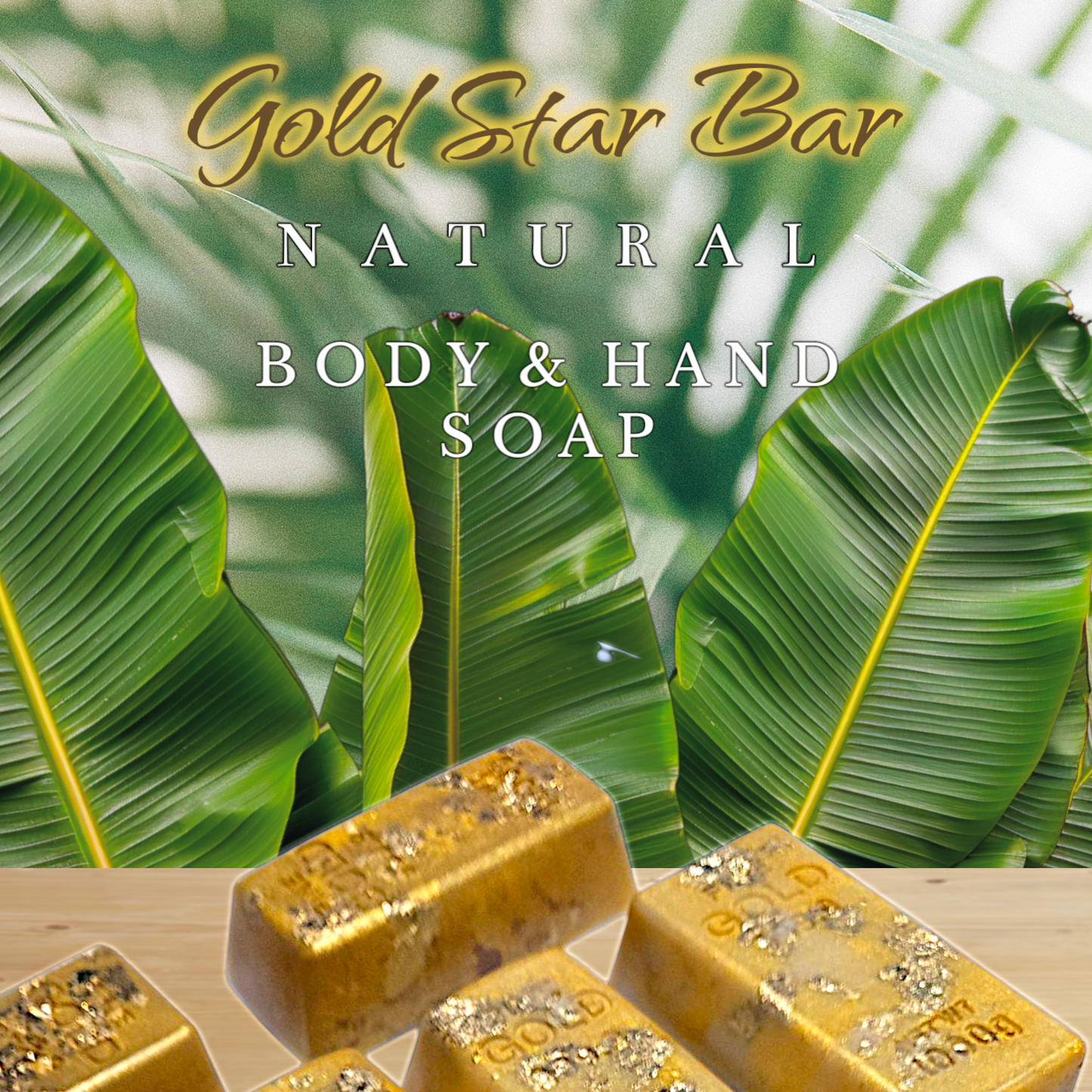 Gold Star Bar vegan soap with moisturizing properties and manly scent.