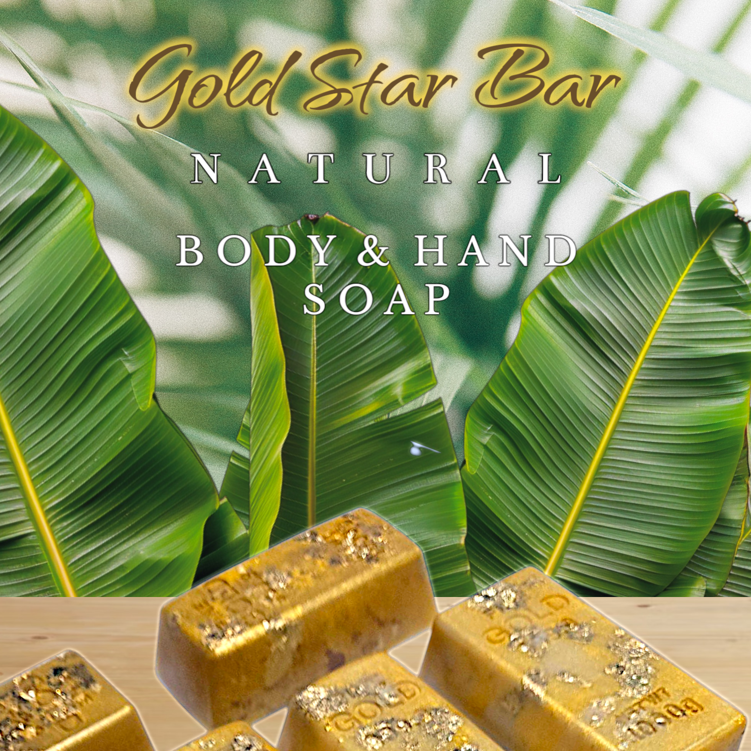 Gold Star Bar vegan soap with moisturizing properties and manly scent.